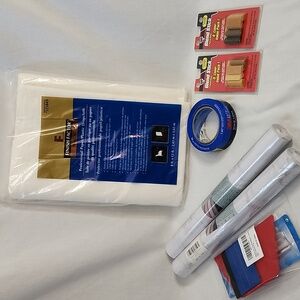 Marbled contact paper & kit with DropCloth, 3M Tape and Wood Blend Sticks Set